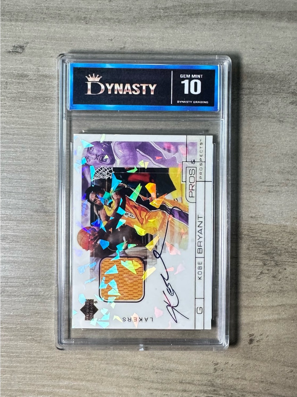 Kobe Bryant Signed Gem Mint 10 2001 Upper Deck #KB-A Holographic Novelty Card.